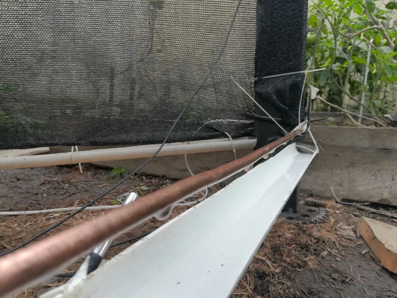 Atmospheric water system detail in an outdoor test setting