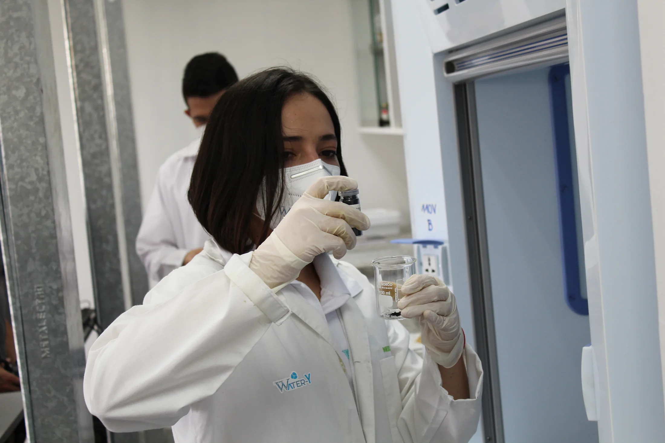 Researcher working in the laboratory